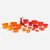 Modern, Collection of tableware, c. 1965, Melamine, plastic