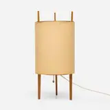 Isamu Noguchi, Table lamp, model 9, 1947, cherry, metal, paper shade