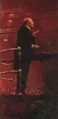 William Brooker, Sir Henry Wood conducting, oil on board