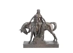 Ferdinand Victor Blundstone, ): An interesting bronze figure of Lady Godiva, bronze