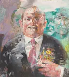 Willi Sitte, Ausgezeichnet, 1977, Öl auf Karton