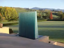 DeWain Valentine, Curved Waterwall, 1990, Laminated glass