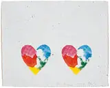 Untitled (from Dutch Hearts portfolio) by Jim Dine, 1970, Lithograph printed in color with collage on Hodgkinson handmade paper, sold Oct 2012