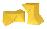 Tony Smith, Yellowbird, 1971, Tetrahedral cardboard multiple painted in enamel