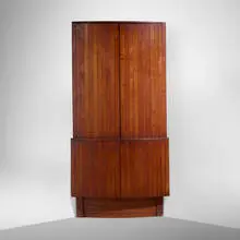 Wharton Esherick, Large corner cabinet, 1951, cherry, painted wood