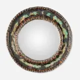 Irma Yourstone, Wall mirror, c. 1965, glazed earthenware, glass