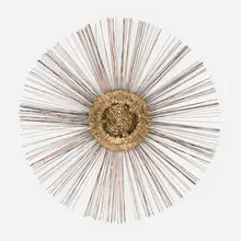 attribution C. Jeré, Sunburst wall sculpture, c. 1975, welded and patinated steel