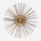 attribution C. Jeré, Sunburst wall sculpture, c. 1975, welded and patinated steel