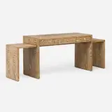 Jean-Michel Frank, Desk, c. 1945, cerused oak, brass