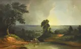 Jacob C. Ward, On the Frontier, oil on canvas