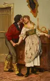 The Young Lovers by Italian School 19th century, oil on canvas, offered Sep 2017