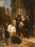 German School 19th century, The Christening