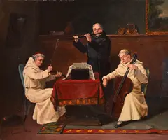 A musical interlude by J. Bernstein, oil on canvas, offered Sep 2017
