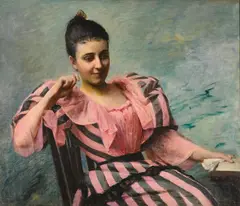 Rose Lamb, A portrait of a woman, oil on canvas