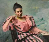 Rose Lamb, A portrait of a woman, oil on canvas