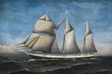 A portrait of the ship Alice B. Norris by American School, 19th Century, oil on canvas, offered Sep 2017