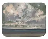 Österreichisch, um 1900, Gewitterwolken über dem See, Um 1900, Gouache auf Papier
