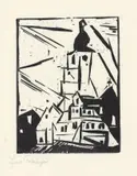 Lyonel Feininger, Buttelstedt, 1920, Holzschnitt auf Japanbütten