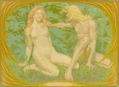 Eva by Fidus, 1931, Öl auf Leinwand, sold Oct 2018
