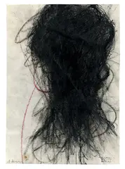 Übermalung Klimt by Arnulf Rainer, 1981, Farbkreide und Graphit über Heliogravüre auf leicht genarbtem Papier, sold May 2014