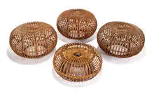 Franco Albini, Margherita Stools (4), 1951, Woven rattan