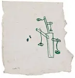 George Condo, Untitled, 1984, Oil stick on paper