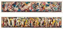 Pat Cucaro, Mardi Gras, c. 1960, Mixed media on Masonite