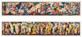 Pat Cucaro, Mardi Gras, c. 1960, Mixed media on Masonite