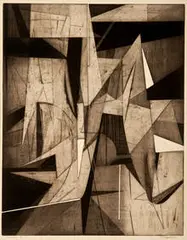 John Paul Jones, Boundary, 1951, Etching, engraving, soft-ground, and aquatint