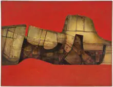 Edmond Kohn, Untitled, 1963, Mixed media on canvas