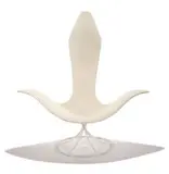 Tulip chair by Estelle & Erwine Laverne, c. 1960, Enameled steel, lacquered fiberglass, sold Oct 2012