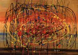Untitled by Tancredi Parmeggiani, c. 1955, Mixed media on board, sold Oct 2011