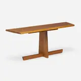 Minguren I end table by Mira Nakashima, 2008, American black walnut, sold Sep 2023