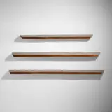 Wall shelves, set of three by George Nakashima, 1963, American black walnut, sold Sep 2023