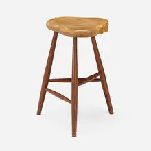 Michael Elkan, Stool, c. 1990, American black walnut, maple burl