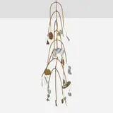 Val Bertoia, B-502 (mobile prototype), 2008, copper, brass, aluminum, bronze, paperclips