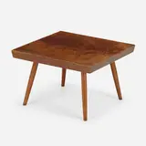 Early stool by George Nakashima, 1956, American black walnut, sold Sep 2023