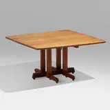 Frenchman's Cove I dining table by George Nakashima, 1971, American black walnut, casters, sold Sep 2023