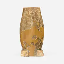 Adelaide Robineau for University City, Rare Aztec-style vase, 1910, crystalline-glazed porcelain
