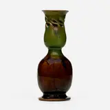 Exceptional and Large vase by George E. Ohr, 1897-1900, glazed earthenware, sold Sep 2023
