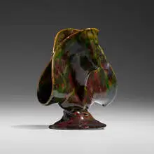 Vase by George E. Ohr, 1898-1910, bisque earthenware, sold Sep 2023