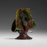 Vase by George E. Ohr, 1898-1910, bisque earthenware, sold Sep 2023