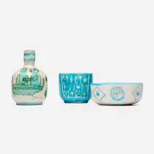 Collection of three works by Guido Gambone, c. 1960, glazed stoneware, sold Nov 2025