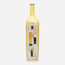 Guido Gambone, Lamp base, c. 1960, glazed stoneware, brass