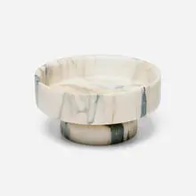 Bowl by Angelo Mangiarotti, c. 1971, marble, sold Nov 2025