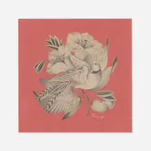 Still Life by Tommi Parzinger, gouache and pencil on paper, sold Nov 2025