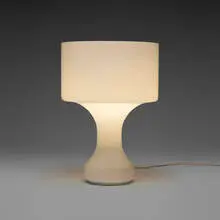 Enrico Capuzzo, Sebenica table lamp, c. 1965, cased glass, painted aluminum
