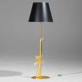 Philippe Starck, Prototype Lounge Gun floor lamp, 2005, gold leaf over aluminum, paper shade