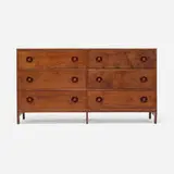 Miles Karpilow, Chest of drawers, 1973, California walnut