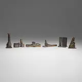 Constantin & Laurene Boym, Collection of six Missing Monuments, 1996, cast bronze